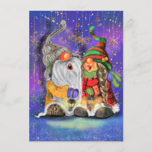 Couple Hugged Gnomes Singing Happy Christmas Song Menu