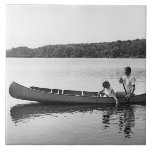 Couple in a Canoe Tile