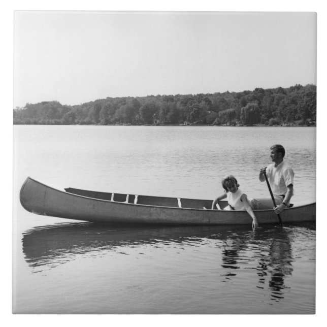 Couple in a Canoe Tile (Front)