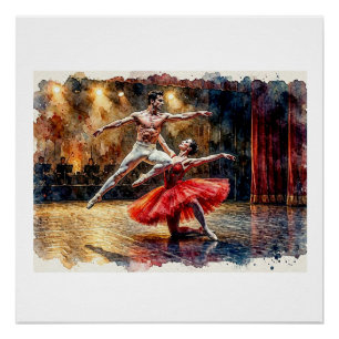 Couple in Ballet Performance, Poster