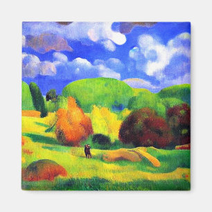 Couple in grassy meadow magnet