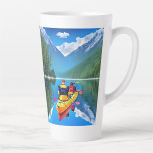 Couple in Kayak   Kayaking Themed Latte Mug