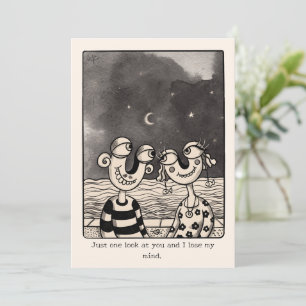 Couple In love hand drawn Valentine's Card