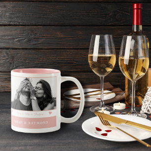 Couple in Love I Personalized 2 Photos I Valentine Two-Tone Coffee Mug