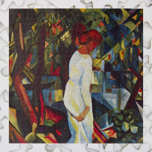 Couple in the Woods by August Macke, Vintage Art Jigsaw Puzzle