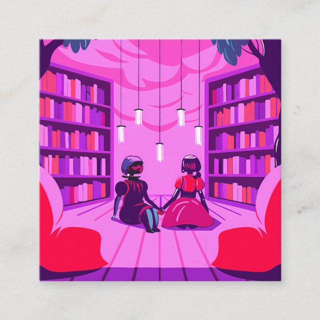 Couple in Uniforms by a House Calling Card (Front)