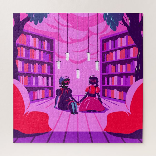 Couple in Uniforms by a House Jigsaw Puzzle (Vertical)