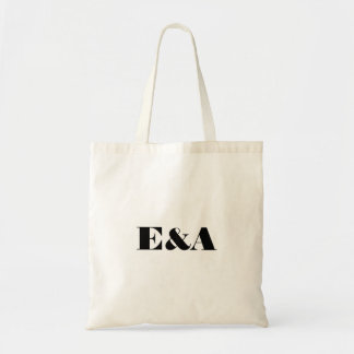 Couple Initials Modern Stylish Tote Bag