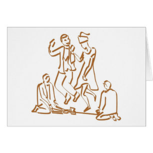 Couple Jumping the Broom