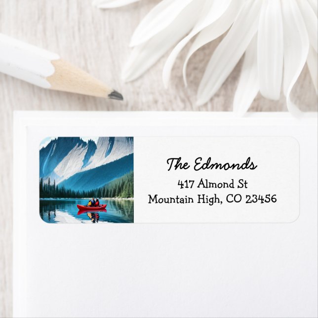 Couple Kayak dans les montagnes (En situation)