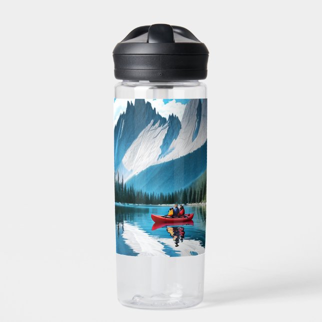 Couple Kayaking Themed Water Bottle (Front)