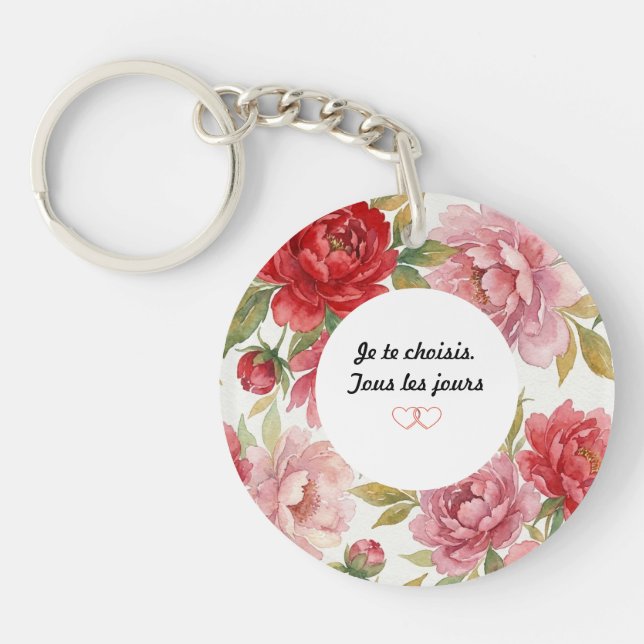 Couple Keychain – Two gazes, one story (Front)