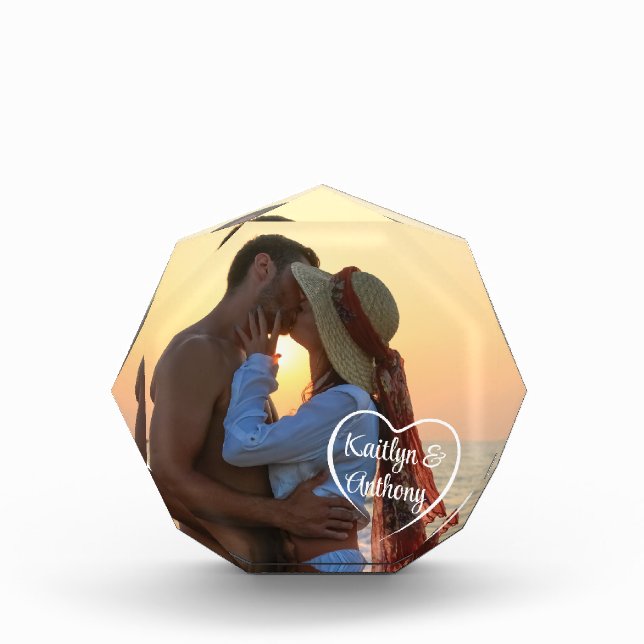 Couple Love Heart Photo Names (Front)