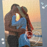 Couple Love Heart Photo Personalized Jigsaw Puzzle<br><div class="desc">Create your own couple photo puzzle keepsake gift for your significant other personalized with names in a heart in your choice of font styles and colours. Change the placement of the heart and text to accommodate your photo. Makes a meaningful, memorable gift for a girlfriend, boyfriend, spouse, husband or wife...</div>