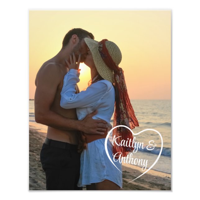 Couple Love Heart Photo Personalized Print (Front)