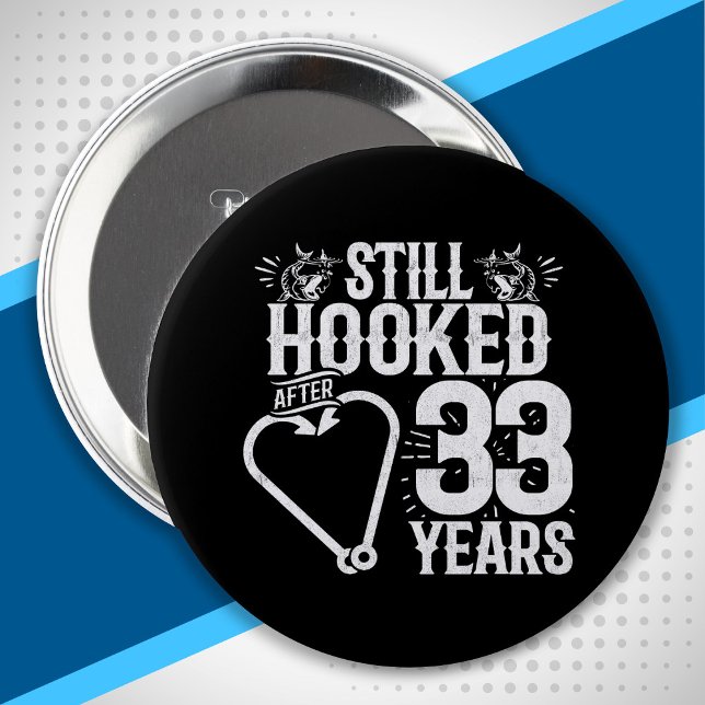 Couple Married 33 Years - 33rd Wedding Anniversary 4 Inch Round Button (Creator Uploaded)