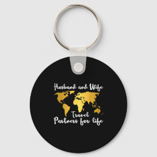 Couple Matching Husband And Wife Travel Partners F Keychain