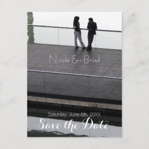 Couple Modern Wedding Save the Date 2 Announcement Postcard