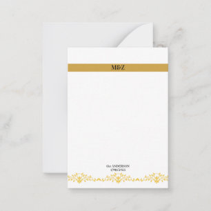 Couple Monogram wedding date decorative boarder Card