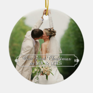 Couple Mr & Mrs First Christmas Holiday Ornament
