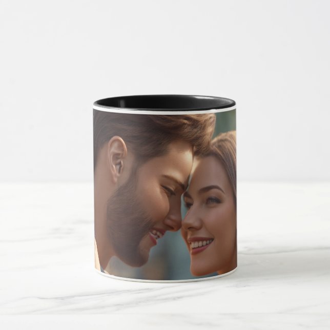 Couple Mugs Set – Perfect for Weddings, Anniversar (Center)