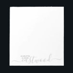 Couple Name Monogram Notepad<br><div class="desc">A delicate elegant soft light and dark grey couple's name monogram in vintage sans serif type, contrasted with a handwritten style script font. Elegant wedding stationery note pad for newlyweds or longtime spouses. Blending vintage and modern styles. Order in larger quantities for greater savings.</div>