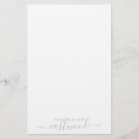 Couple Name Newlyweds Name Stationery