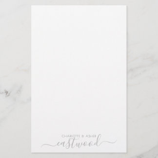 Couple Name Newlyweds Name Stationery