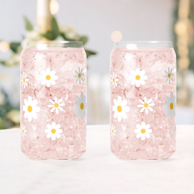Couple Name Personalized Cute Daisies Floral (Insitu (Mariage))