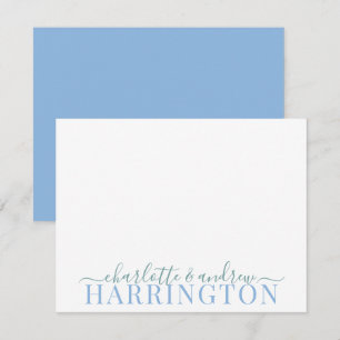 Couple Name Wedding Monogram Pastel Blue And Green Card