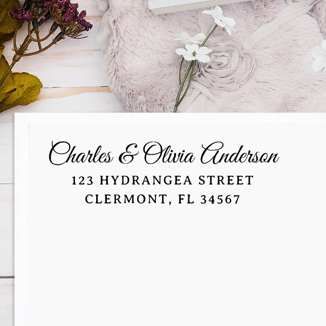 Couple Names Classy Return Address Self-inking Stamp (Creator Uploaded)