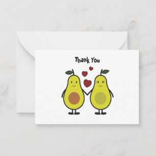 Couple Of Avocado Thank You Card