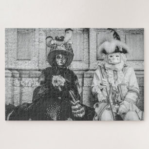 Couple of carnival masks in Venice Jigsaw Puzzle