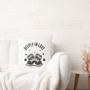Couple of owls throw pillow