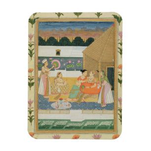 Couple on a terrace at sunset, from the Small Cliv Magnet