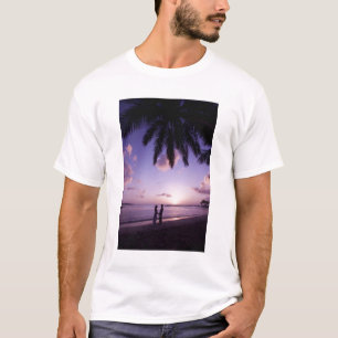 Couple on beach, Windjammer Landing, St. Lucia T-Shirt