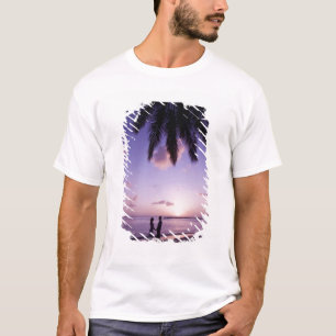 Couple on beach, Windjammer Landing, St. Lucia T-Shirt