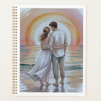 Couple on the beach at sunset