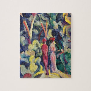 Couple on the Forest Track by August Macke Jigsaw Puzzle