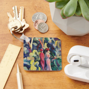 Couple on the Forest Track by August Macke Keychain