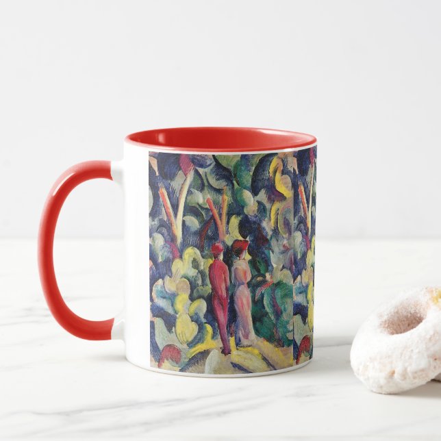 Couple on the Forest Track by August Macke Mug (With Donut)