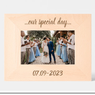 Couple Our special day Custom wooden photo frame