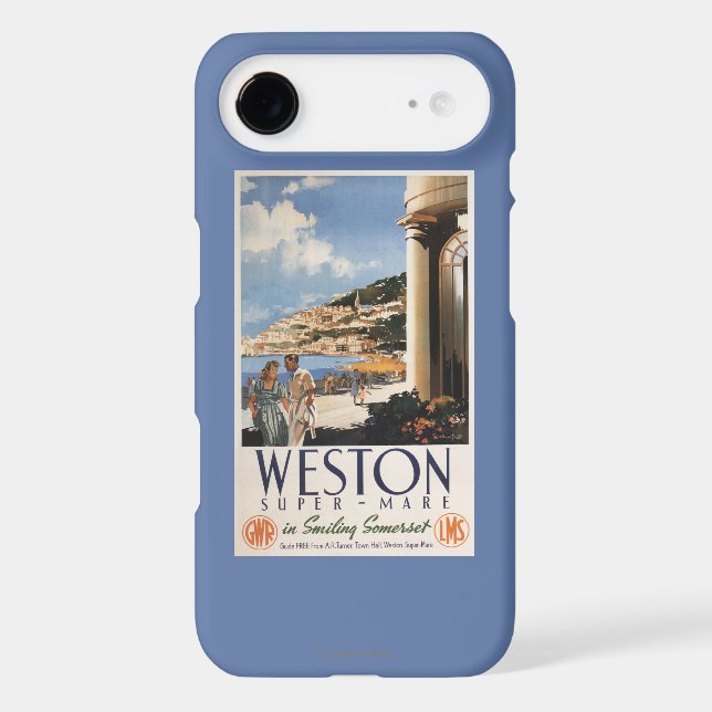 Couple Overlooking Coast Railway Poster Case-Mate iPhone Case (Back)