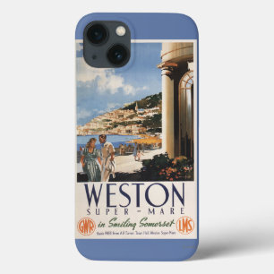 Couple Overlooking Coast Railway Poster iPhone 13 Case