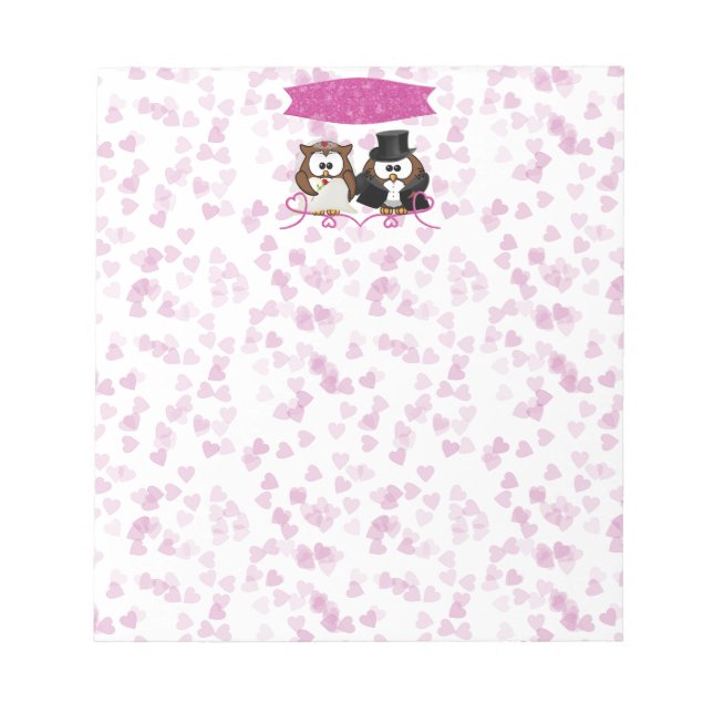 couple owl notepad (Front)