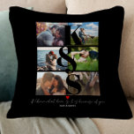 Couple Personalized Photo Collage Custom Quote Throw Pillow<br><div class="desc">Couple Personalized Photo Collage Custom Quote</div>