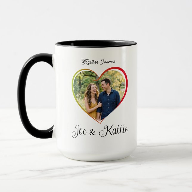 Couple Personalized Wedding Date Anniversary  Mug (Left)