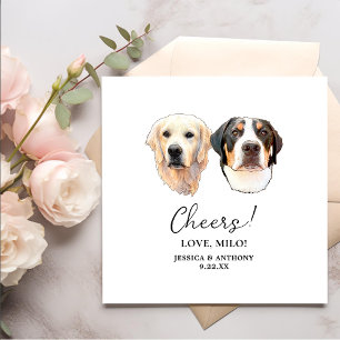 Couple Pet Hand Drawing Personalized Cheers Napkin