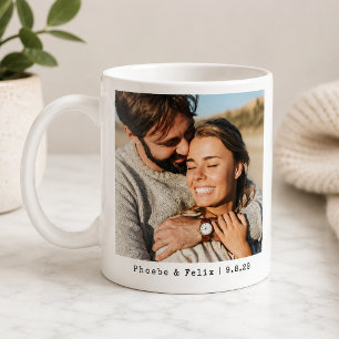 Couple Photo Coffee Mug   Anniversary Gift Cup