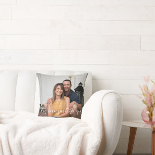 Couple Photo Lovely Throw Pillow